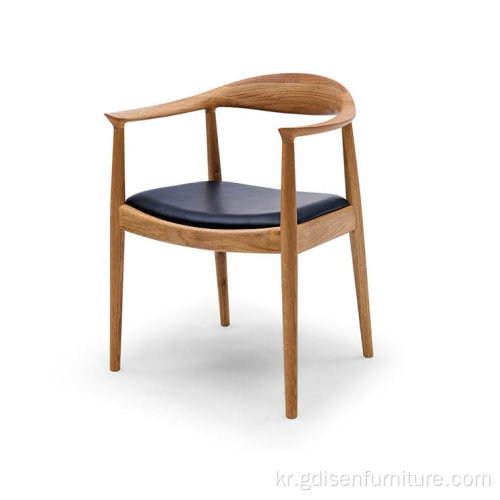 현대 위시 본 Y 의자 단단한 나무 식당 의자